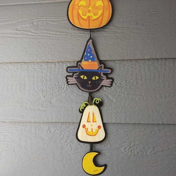 None Other - 5/$25 Halloween Banner Hanging Pumpkin Candy Corn Witch Cat Wall Decor